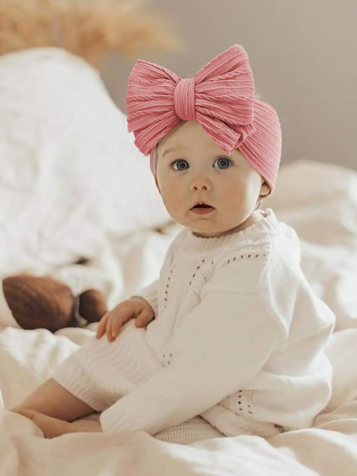 AQOKKA Baby Bows Headbands Nylon Baby Girl Headbands Soft Handmade Hairbands Toddler Hair Accessories for Girls Baby Newborn Infant Kids - Image 7