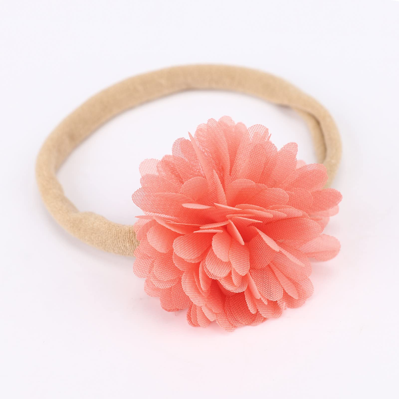 AQOKKA Baby Girl Headbands with Bows Soft Nylon Newborn Toddler Hairbands Handmade Baby Hair Accessories for Infant Girls Kids - Image 4