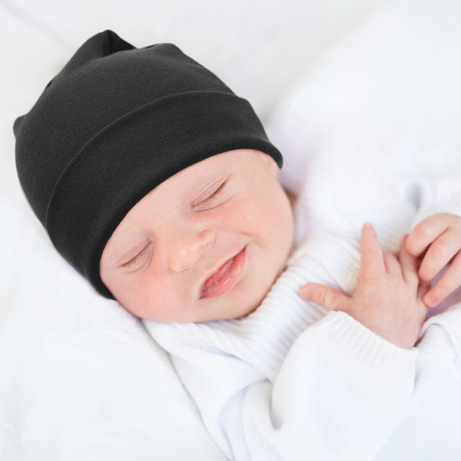 Newborn Baby Hats and Mittens Set Infant Beanie Cap Toddler Gloves Newborn Hospital Hats for Baby Boy Girl Kid 0-6 Months - Image 8