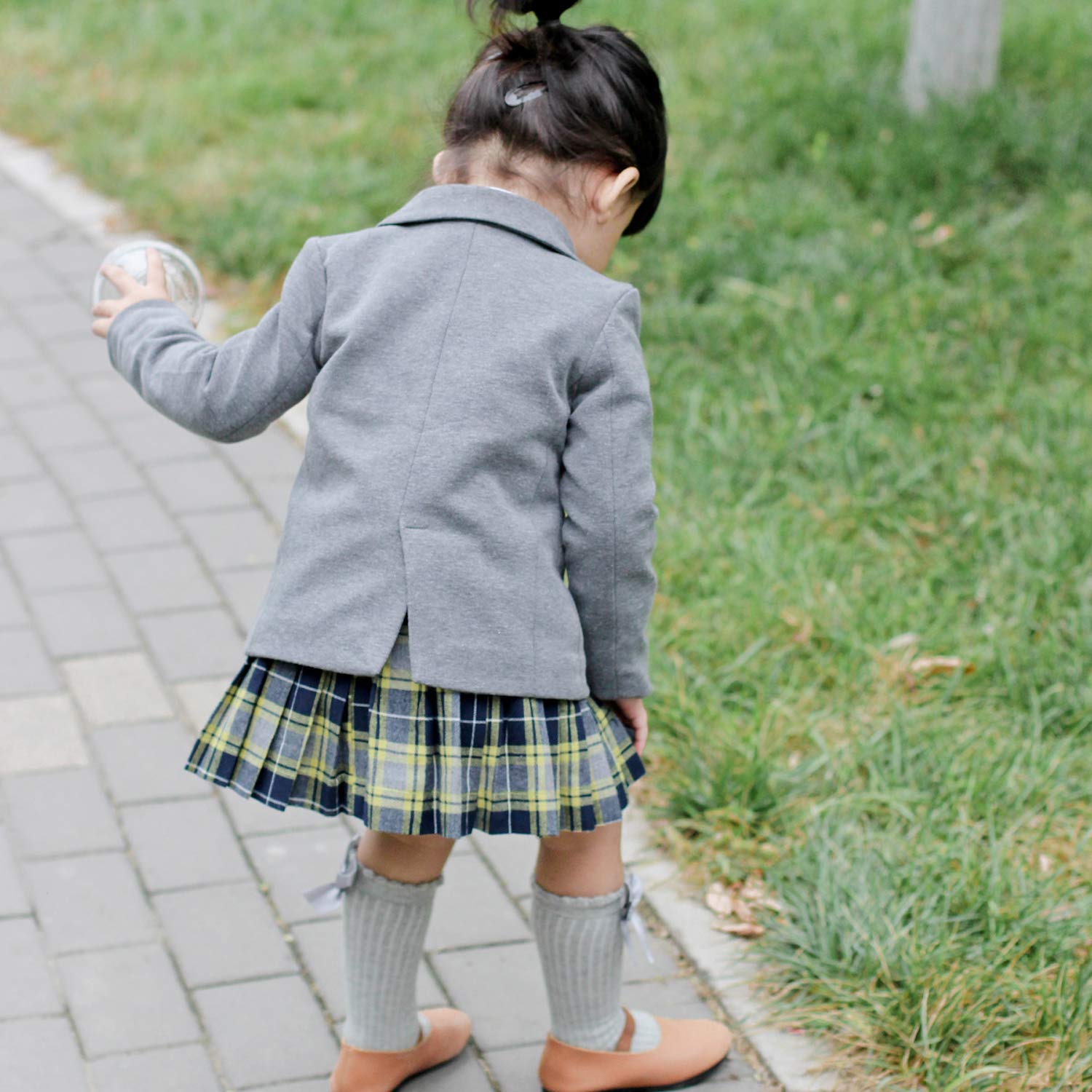 AQOKKA Baby Knee High Socks Kids Tube Long Boot Socks with Bow Cotton Knit Stocking Infant Toddler Dress Socks for Boy Girl - Image 6