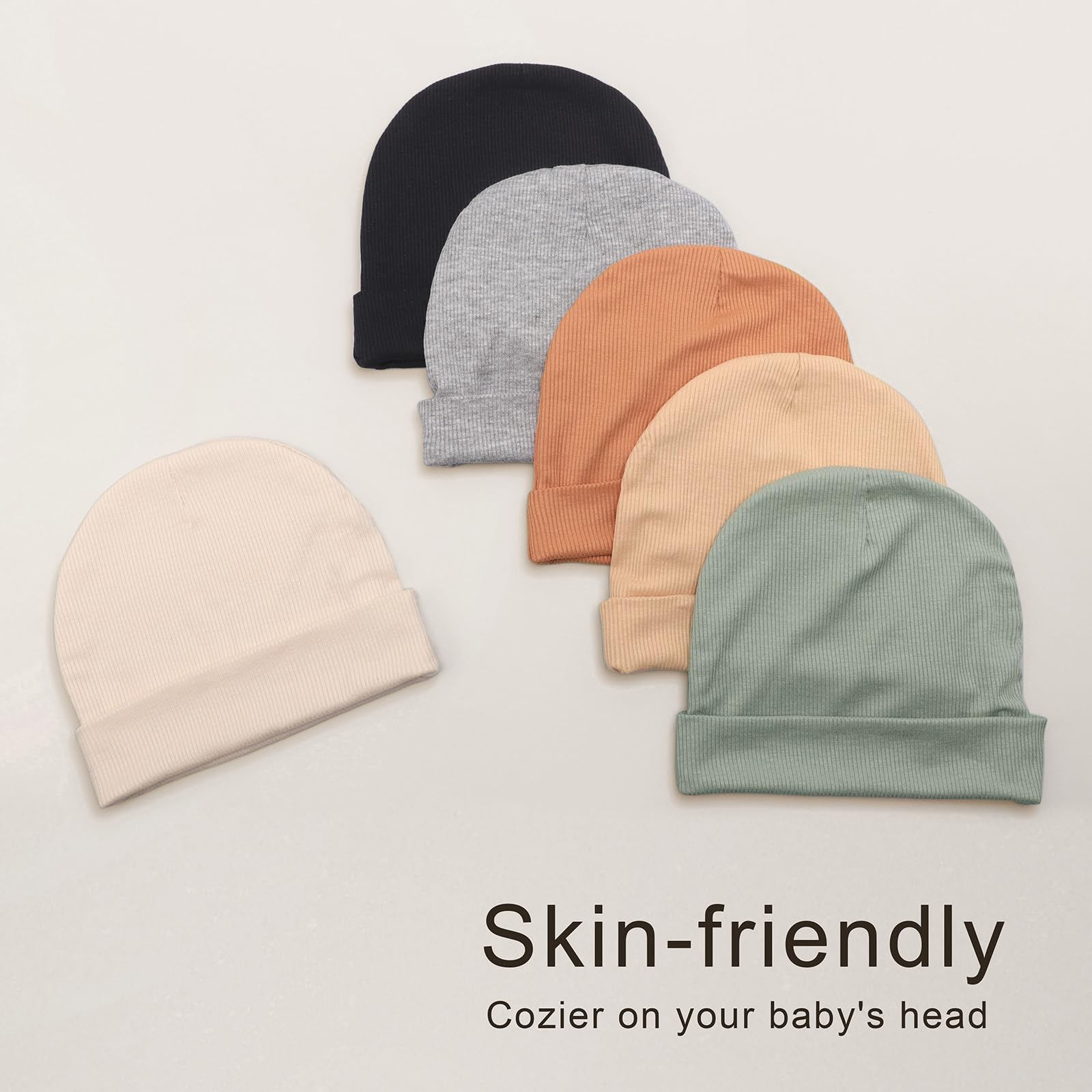 AQOKKA Baby Newborn Hats for Unisex Infant Toddler Soft Beanie Warm Cap Newborn Hospital Hats for Baby Boy Girl 0-24 Months - Image 3