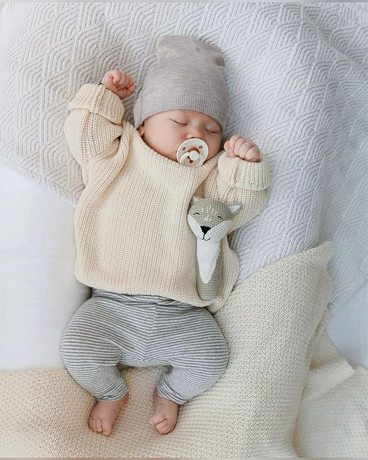 AQOKKA Baby Newborn Hats for Unisex Infant Toddler Soft Beanie Warm Cap Newborn Hospital Hats for Baby Boy Girl 0-24 Months - Image 7