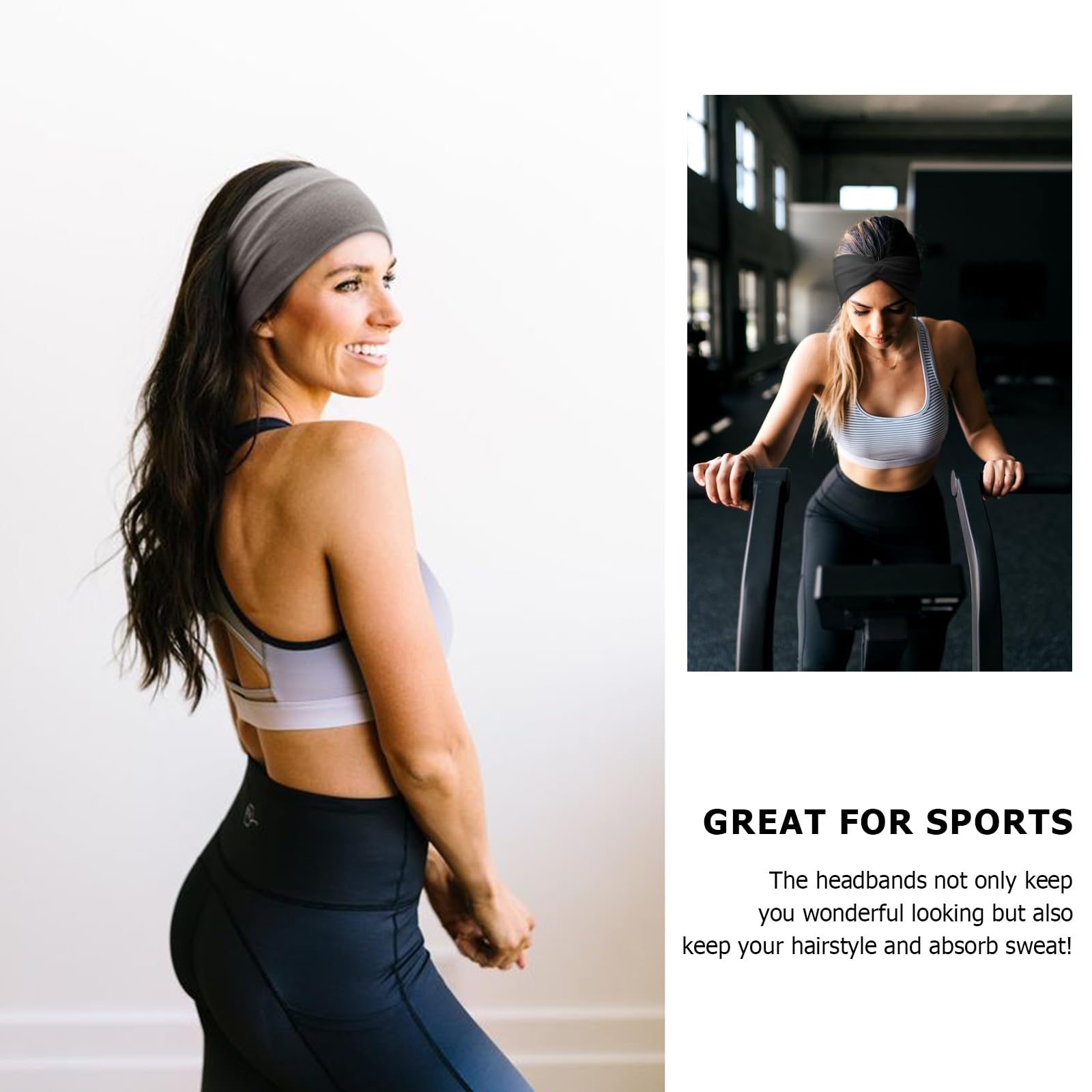 AQOKKA Elastic Knotted Headbands for Women Criss Cross Head Bands for Women's Hair Non Slip Boho Wrap Twisted Hair Accessories - Image 3