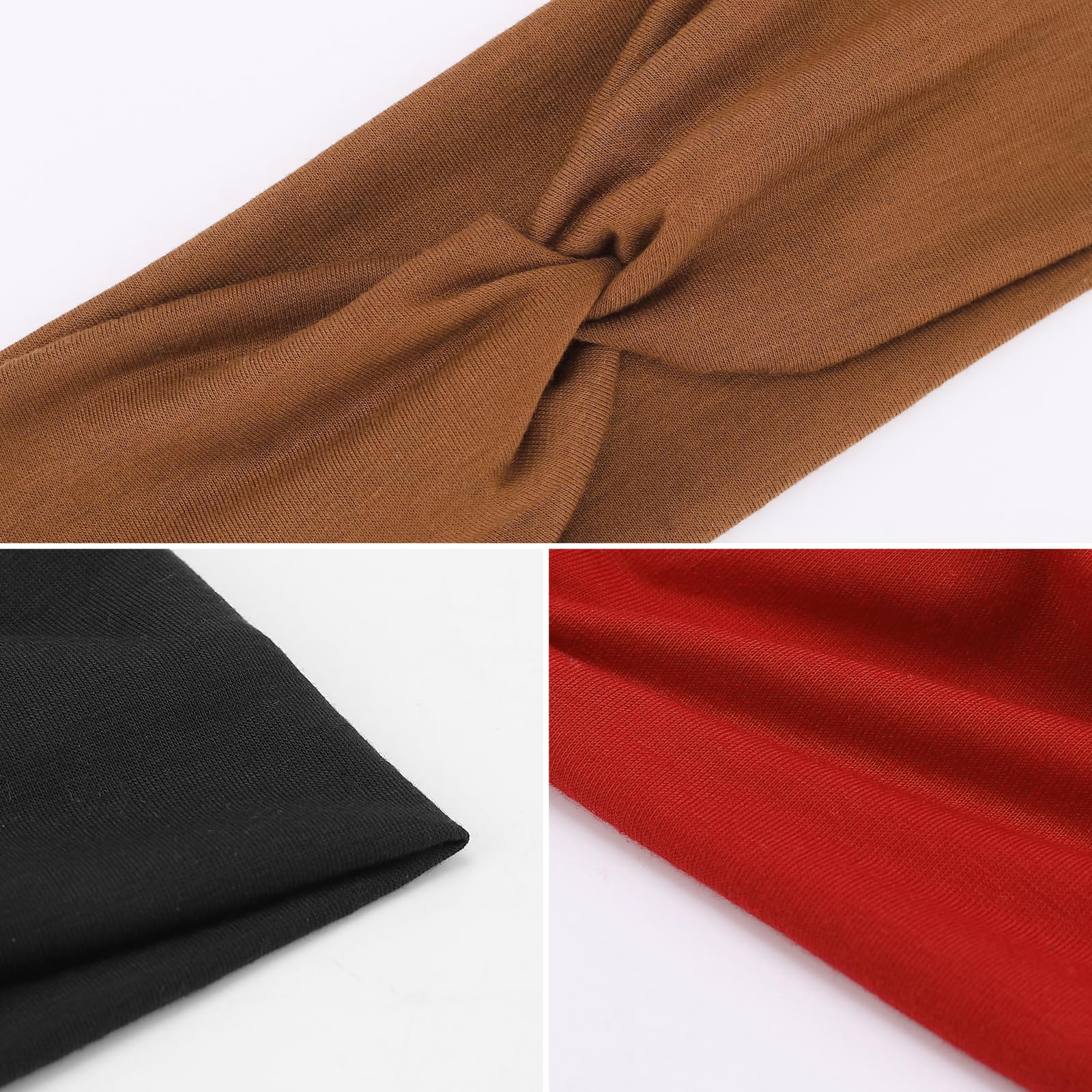 AQOKKA Elastic Knotted Headbands for Women Criss Cross Head Bands for Women's Hair Non Slip Boho Wrap Twisted Hair Accessories - Image 7