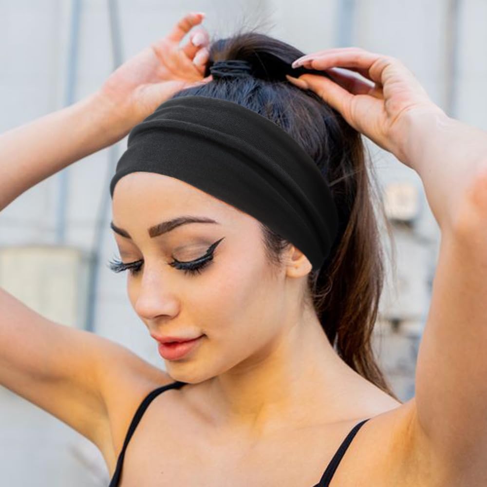 AQOKKA Elastic Knotted Headbands for Women Criss Cross Head Bands for Women's Hair Non Slip Boho Wrap Twisted Hair Accessories - Image 4