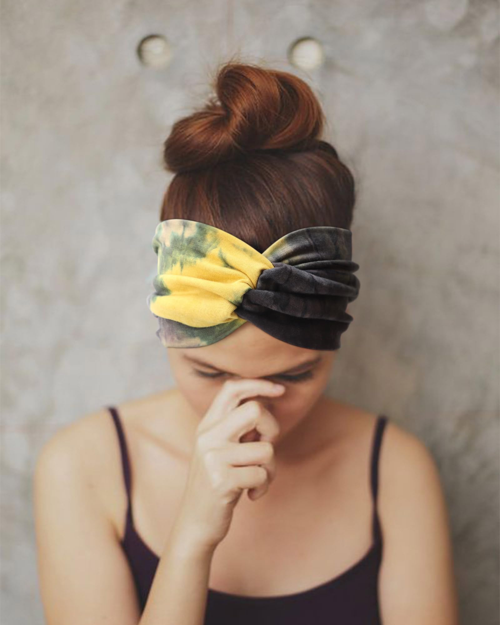 AQOKKA Extra Wide Headbands for Women Large Turban Headband Non Slip Boho Elastic Hairband Hair Twisted Knot Head Bands Accessories - Image 5