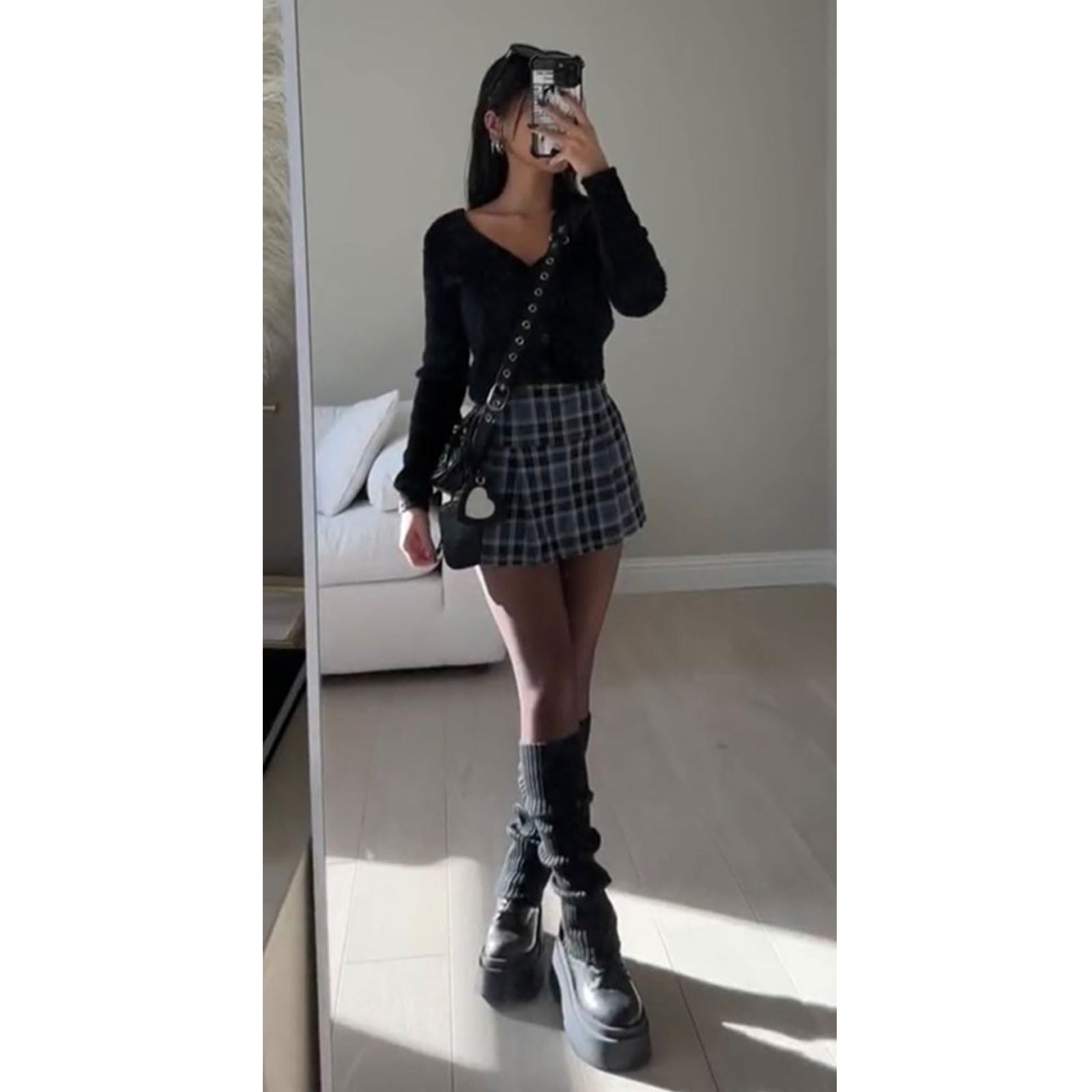 AQOKKA Leg Warmers for Women 80s 90s Winter Fashion Neon Ribbed Knitted Long Socks Y2k Girl Accessories for Yoga Sports Party - Image 3