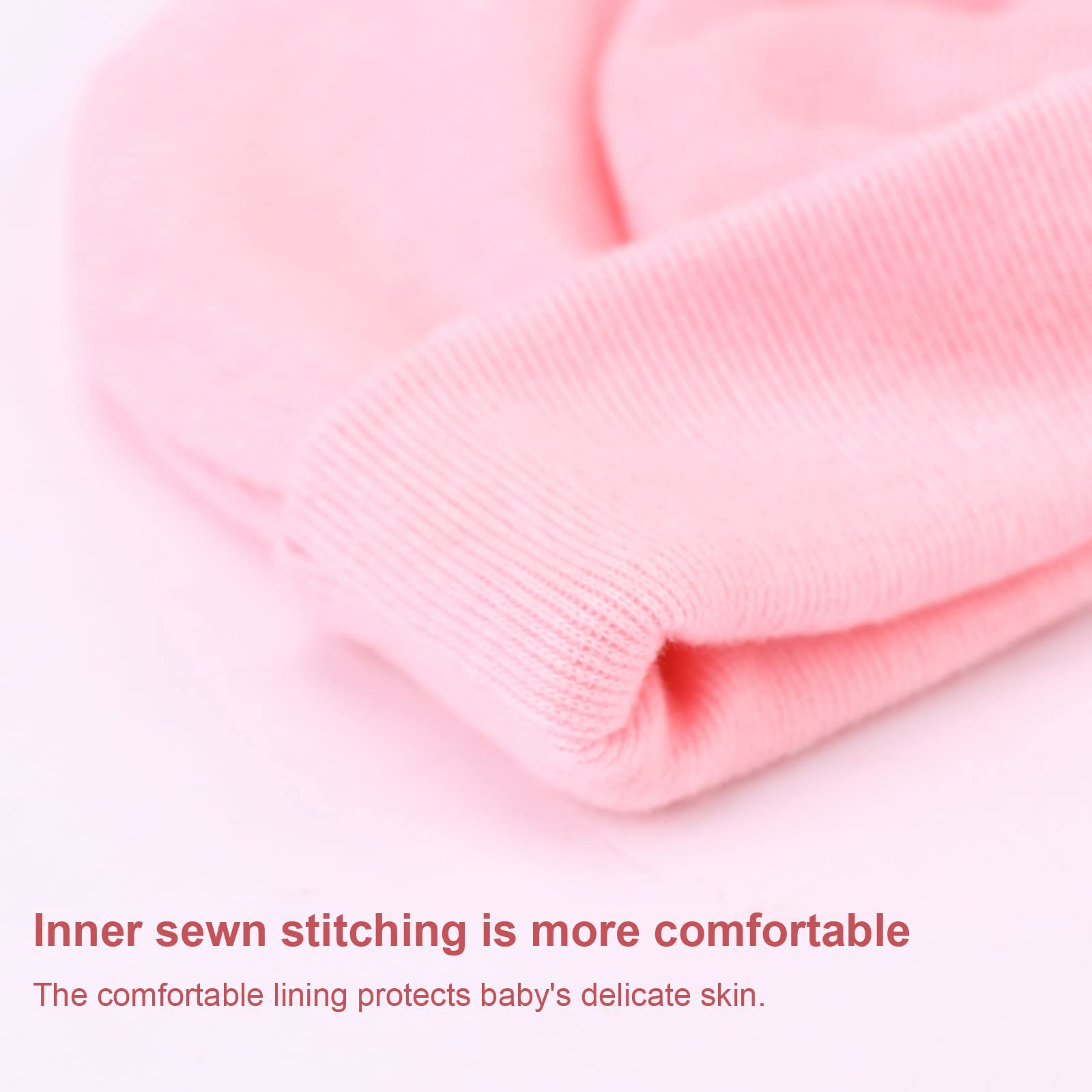 Newborn Baby Hats and Mittens Set Infant Bow Beanie Cap Toddler Gloves Newborn Hospital Hats for Baby Boy Girl 0-6 Months - Image 5