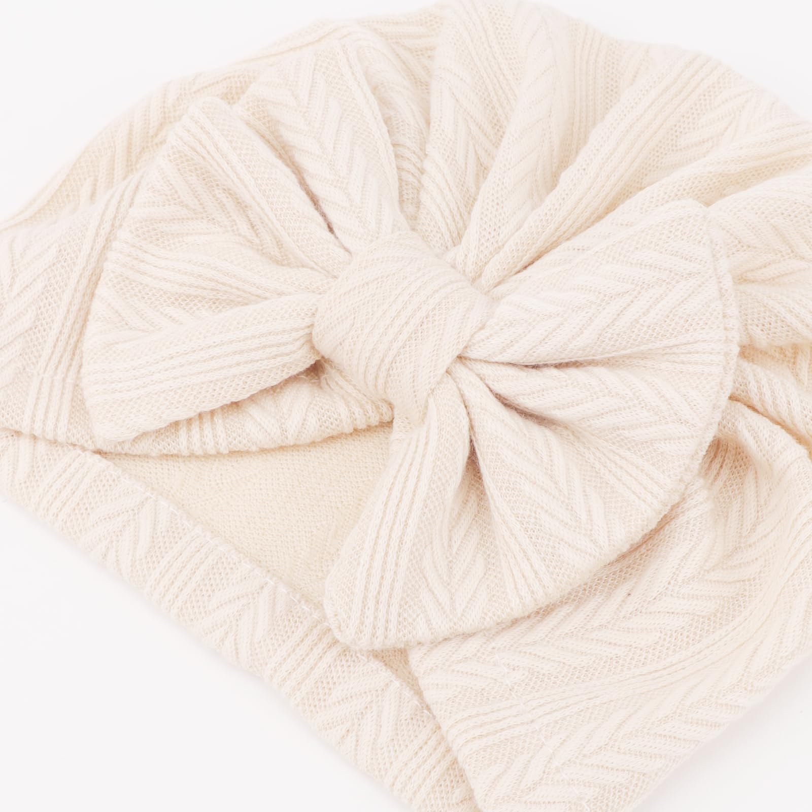 AQOKKA Newborn Baby Girl Hats with Bow Toddler Infant Beanie Cap Newborn Hospital Hats for Baby Girl Kid 3-12 Months - Image 5