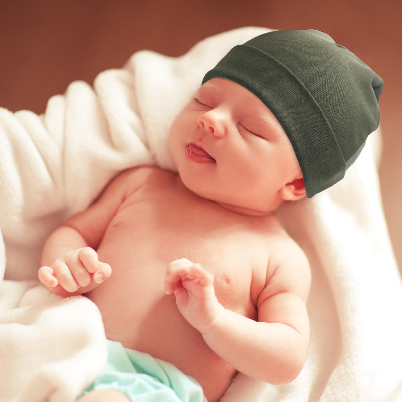 AQOKKA Newborn Baby Hat Infant Beanie Caps Soft Cotton Toddler Hats Newborn Hospital Hat for Baby Boy Girl Kid 0-24 Months - Image 7