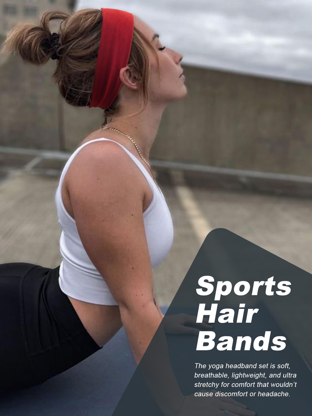 AQOKKA Sports Headbands for Women Non Slip Elastic Fashion Hair Bands for Women's Hair Soft Cloth Stretchy Hair Accessories for Exercise Workout Yoga Running - Image 7