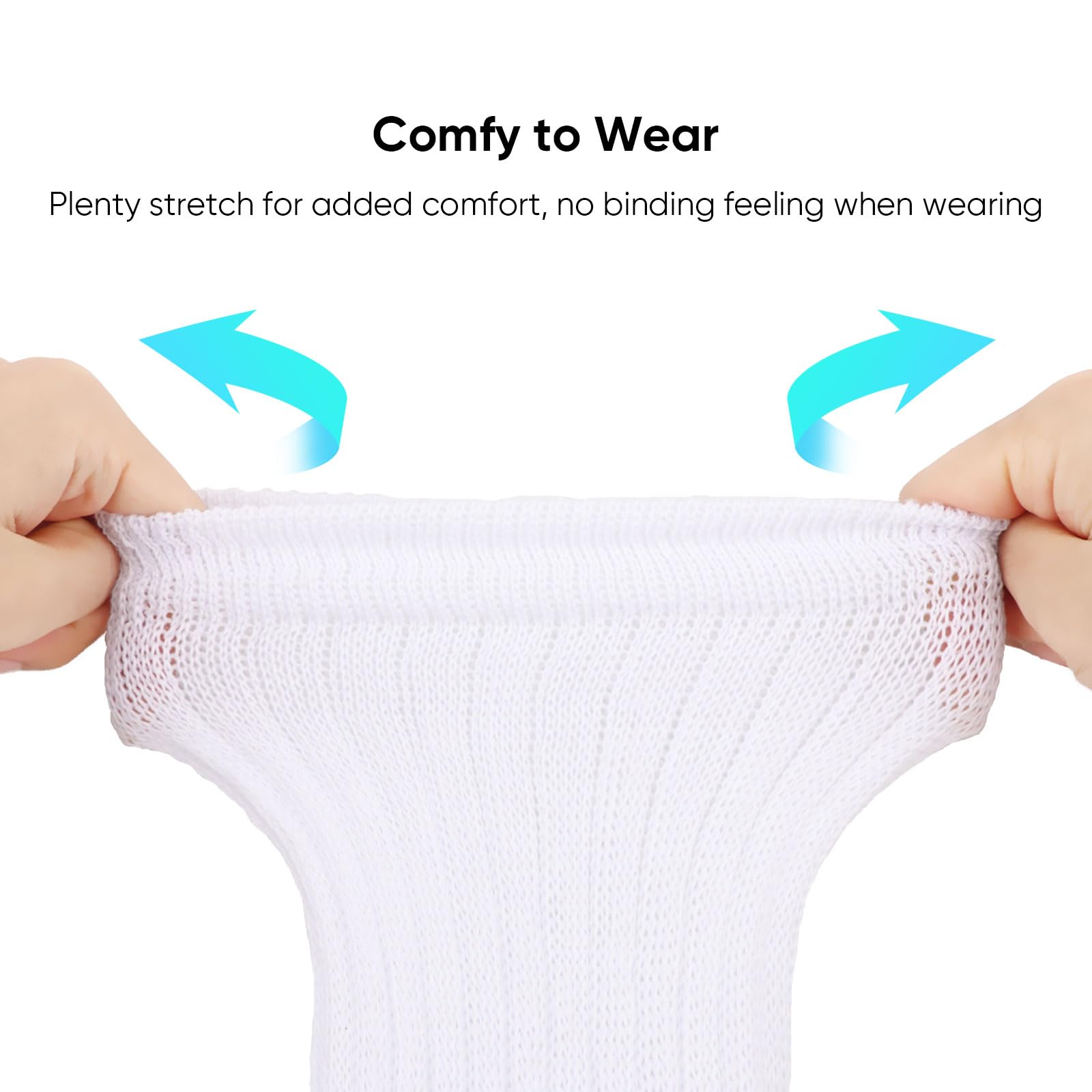 AQOKKA Women Slouch Socks Cotton Knit Soft Scrunch Boot Long Knee High Socks Stacked Thigh High Tube Sock Size 5-11 - Image 7