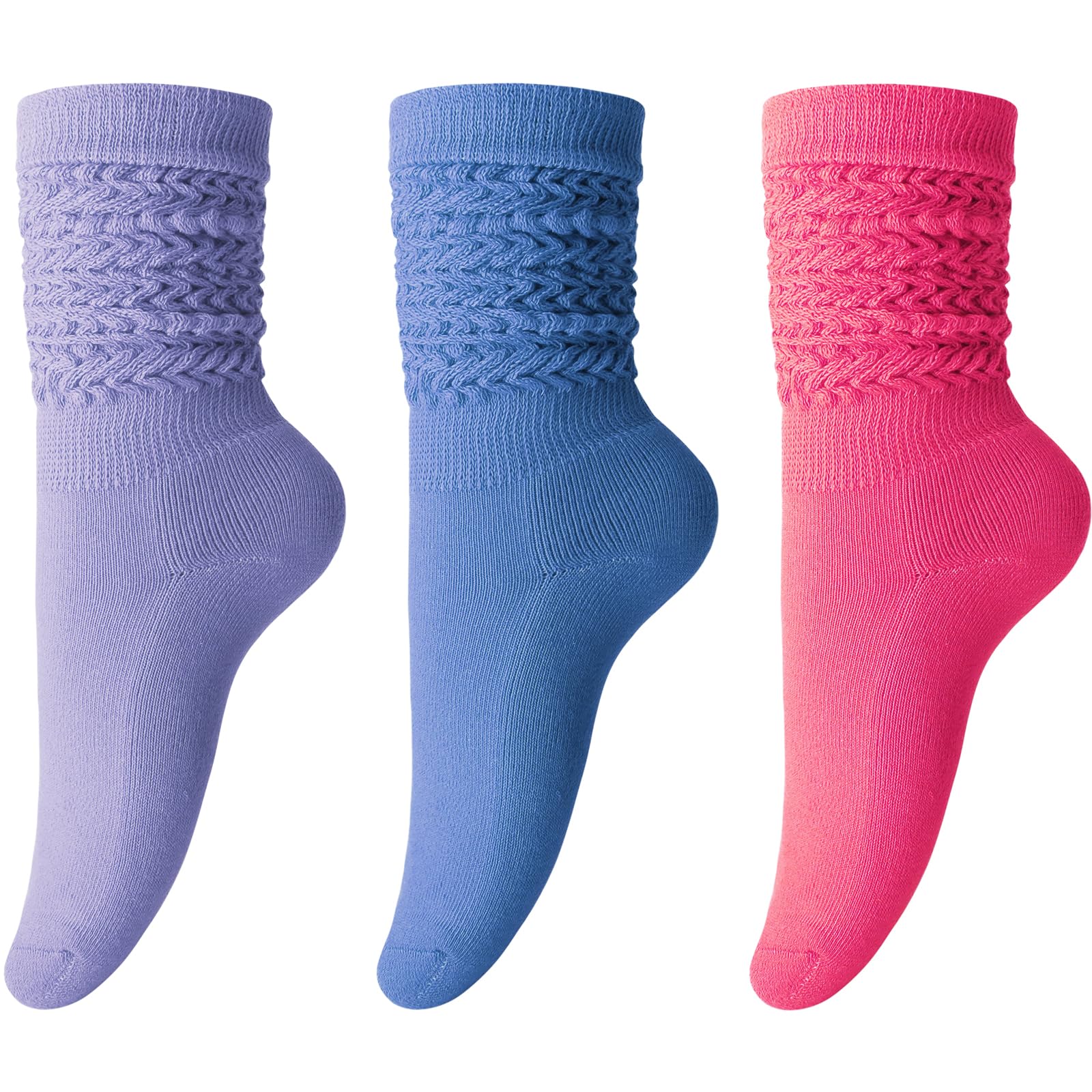 AQOKKA Women Slouch Socks Cotton Knit Soft Scrunch Boot Long Knee High Socks Stacked Thigh High Tube Sock Size 5-11 - Image 8