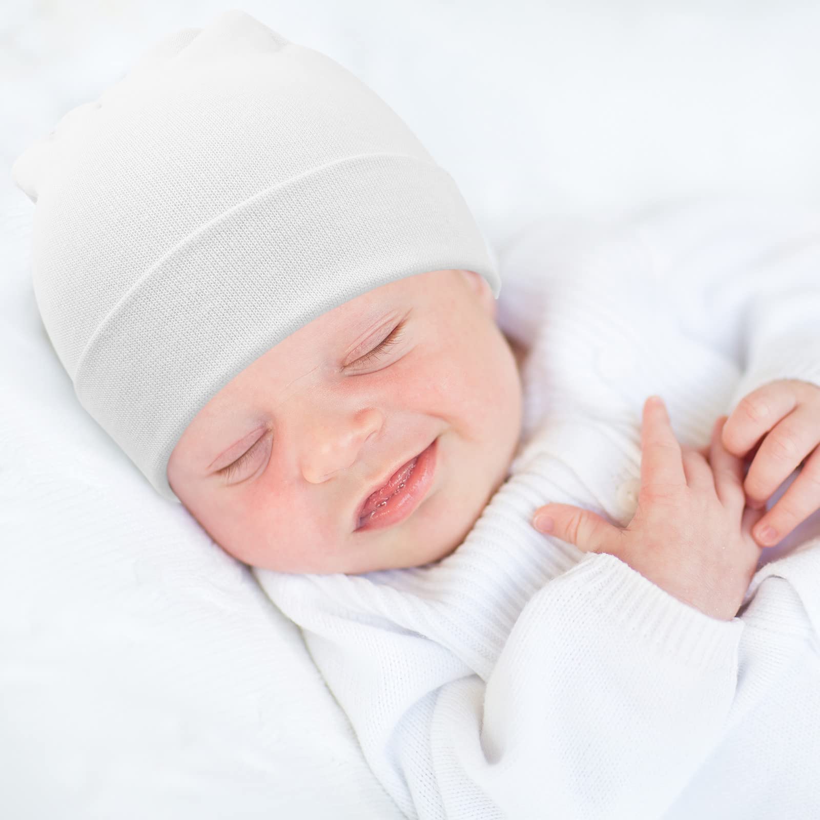 Newborn Baby Hats and Mittens Set Infant Beanie Cap Toddler Gloves Newborn Hospital Hats for Baby Boy Girl Kid 0-6 Months - Image 6