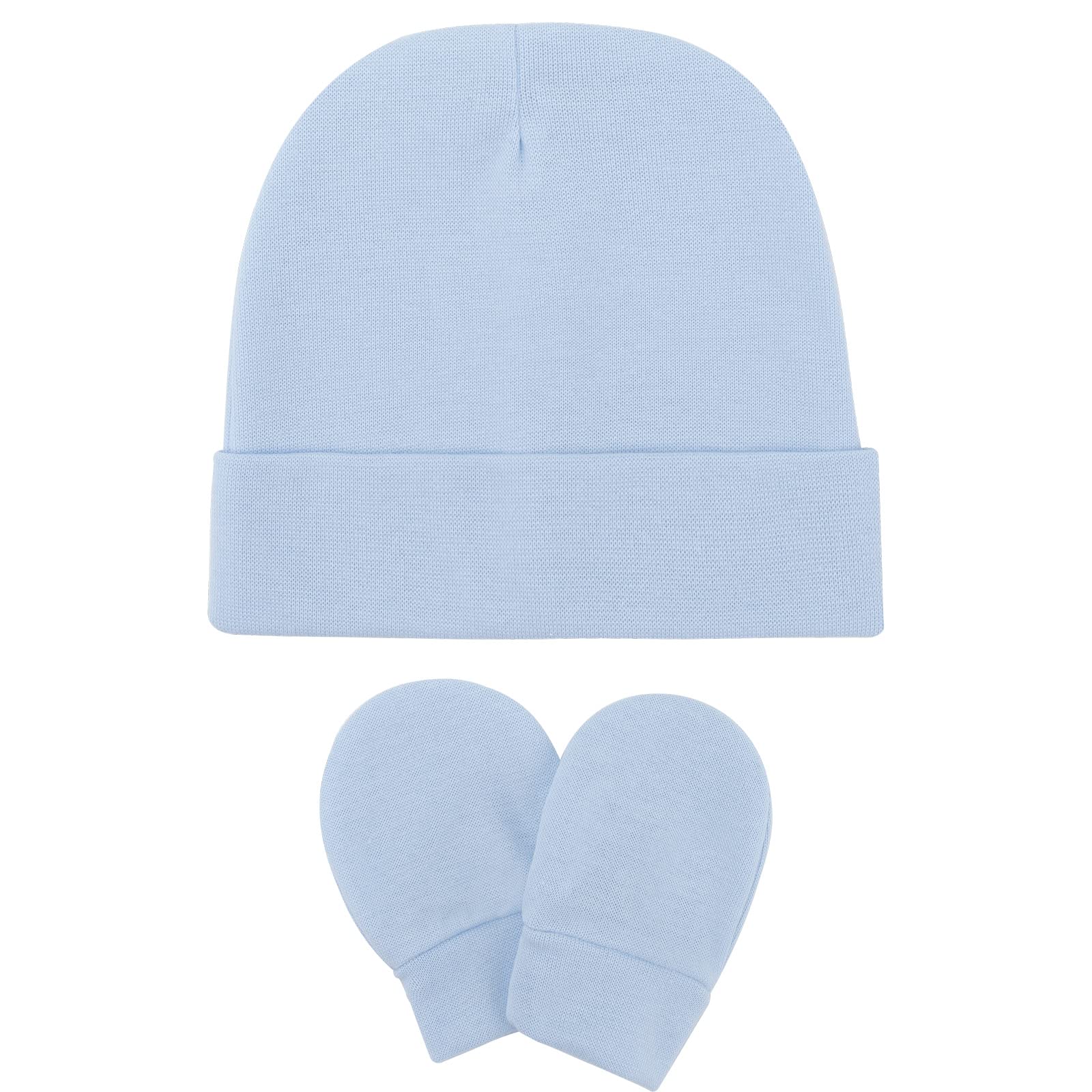 Newborn Baby Hats and Mittens Set Infant Beanie Cap Toddler Gloves Newborn Hospital Hats for Baby Boy Girl Kid 0-6 Months - Image 5