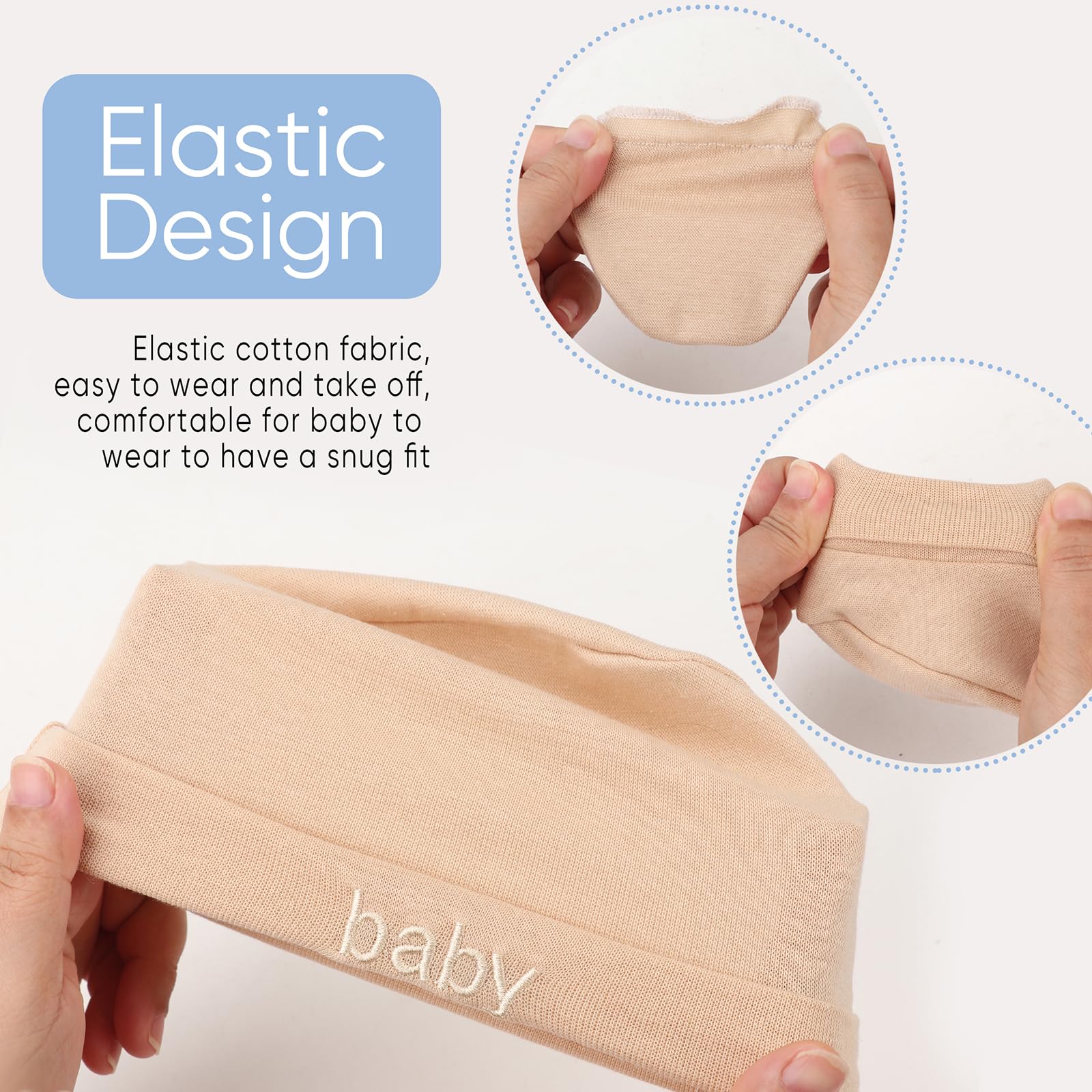 Newborn Baby Hats Mittens and Socks Set Cotton Infant Beanie Cap Socks Mittens for Newborn Baby Boy Girl 0-6 Month - Image 5