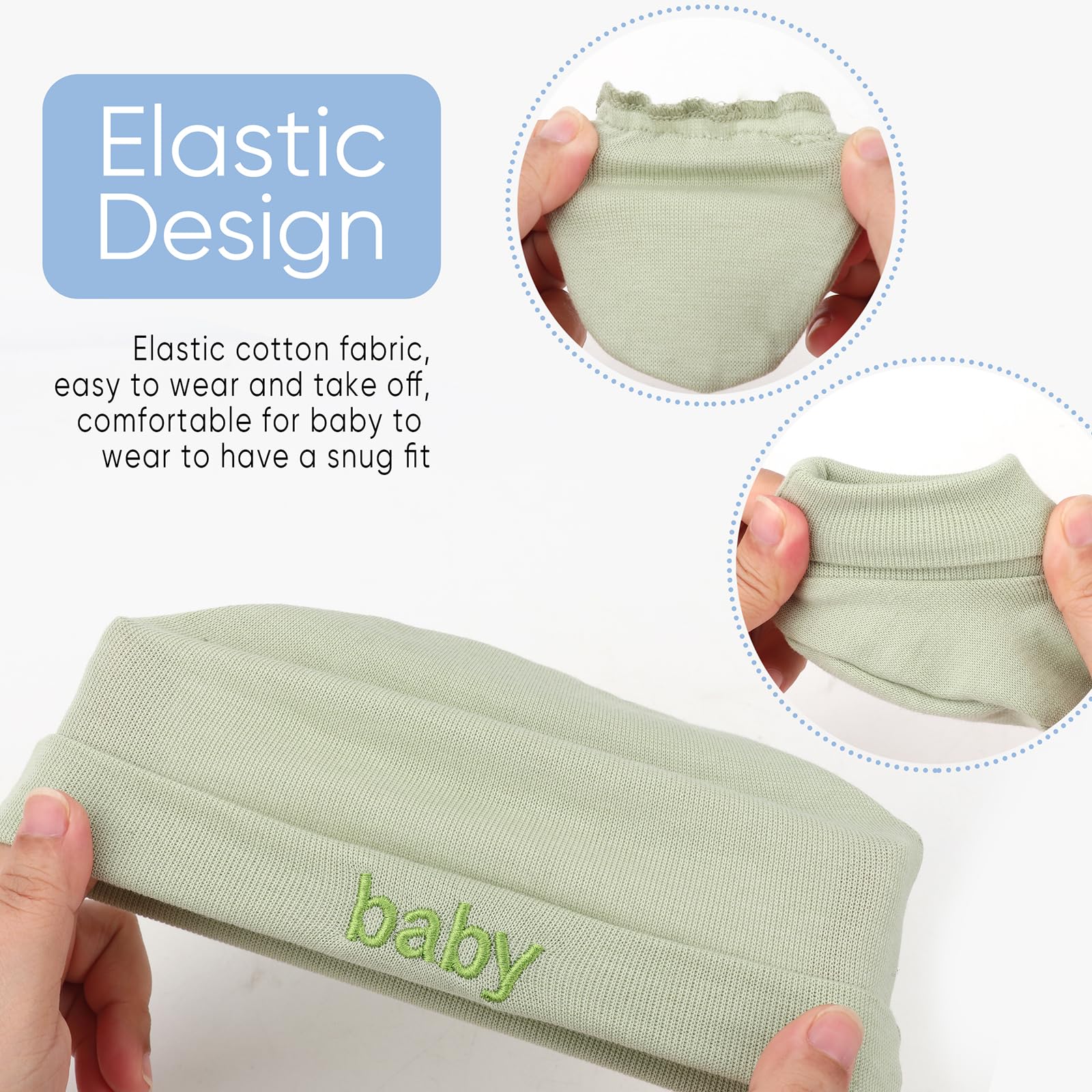 Newborn Baby Hats Mittens and Socks Set Cotton Infant Beanie Cap Socks Mittens for Newborn Baby Boy Girl 0-6 Month - Image 6