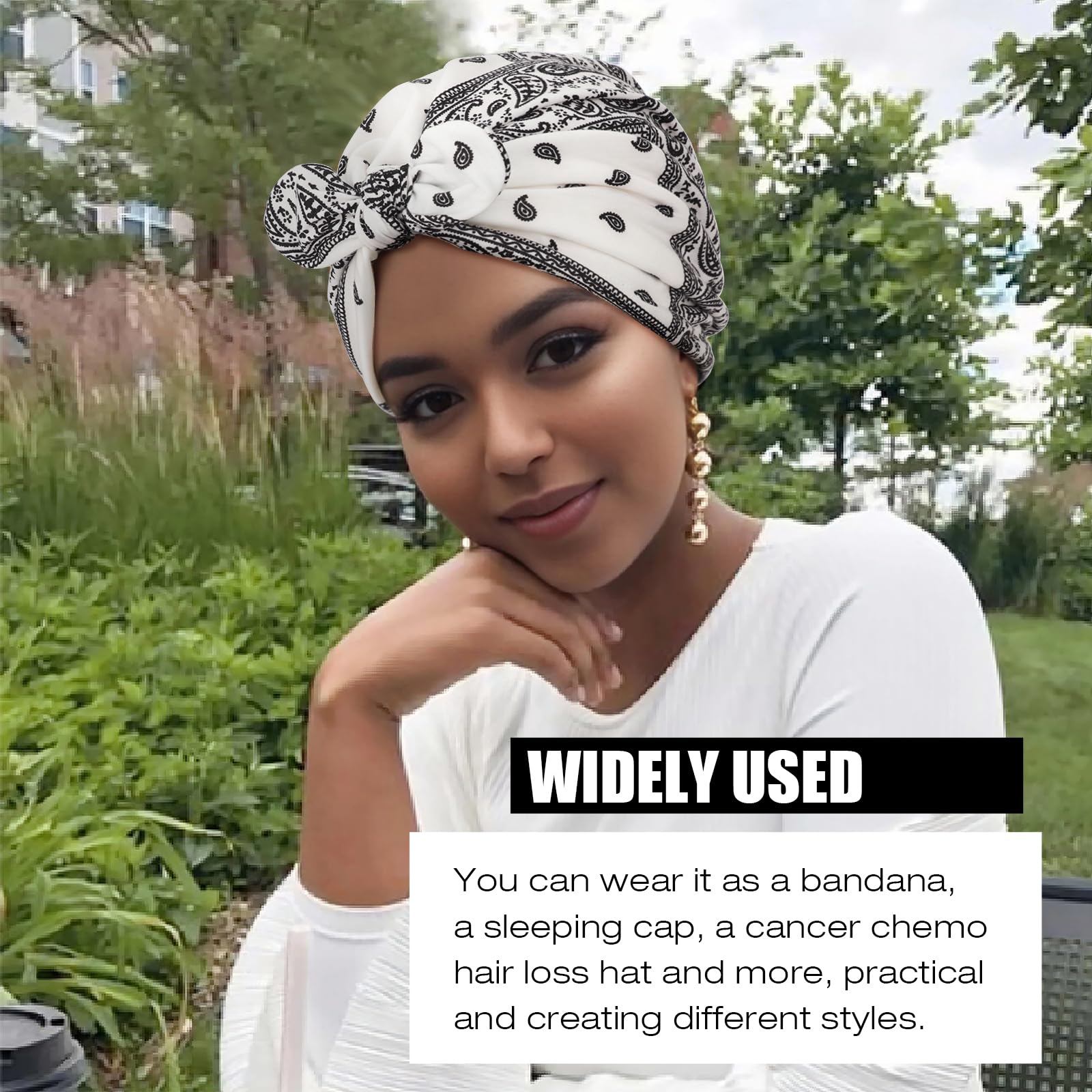 Satin Lined Beanies for Women Bow Chemo Headwear Turbans Hat Silky Lined Sleeping Cap Hair Loss Cancer Headwrap - Image 7