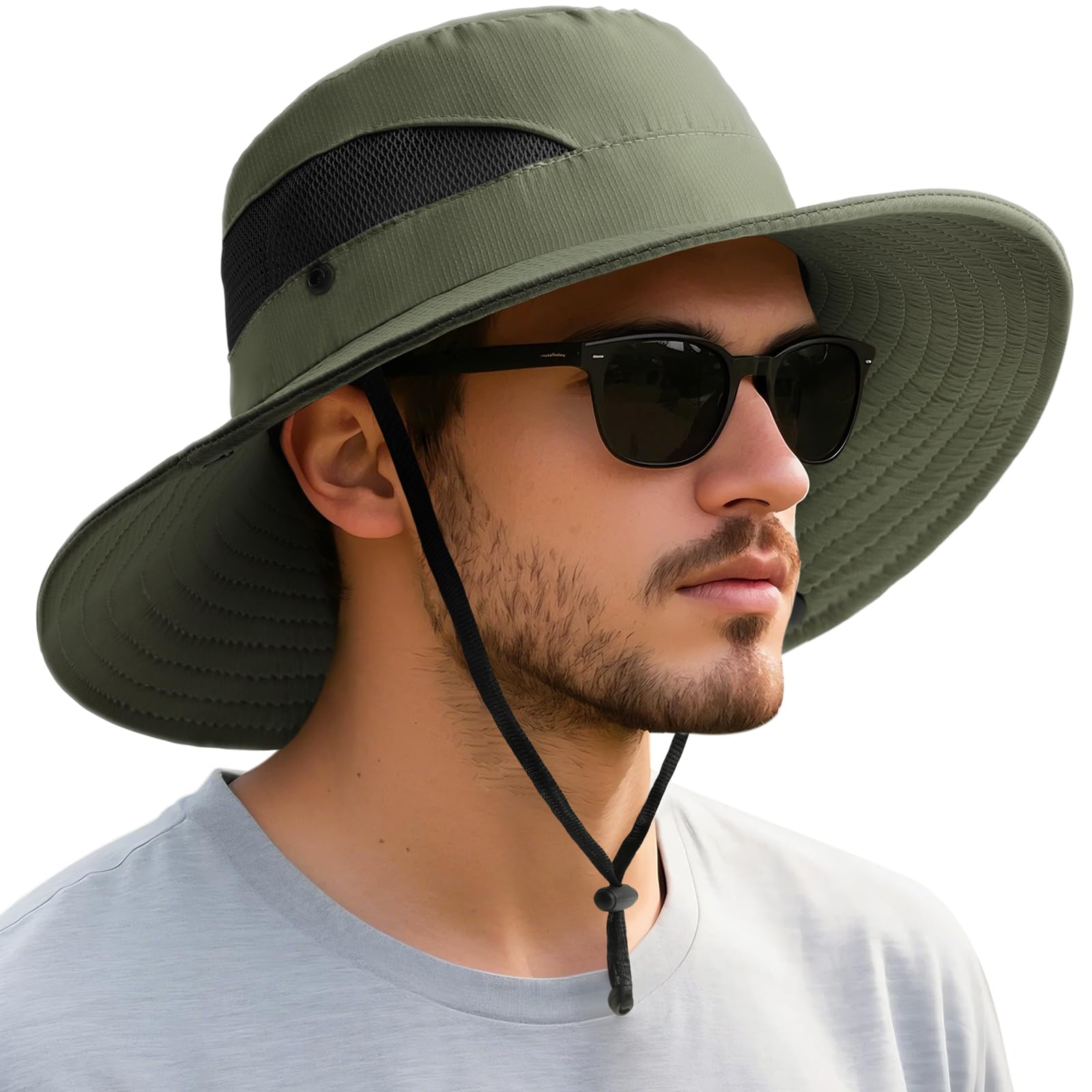 Summer Sun Hats for Women Men Waterproof Foldable Bucket Hat Mesh Wide Brim Beach Hats Outdoor Fishing Hiking Fishing UPF 50+ - Image 8