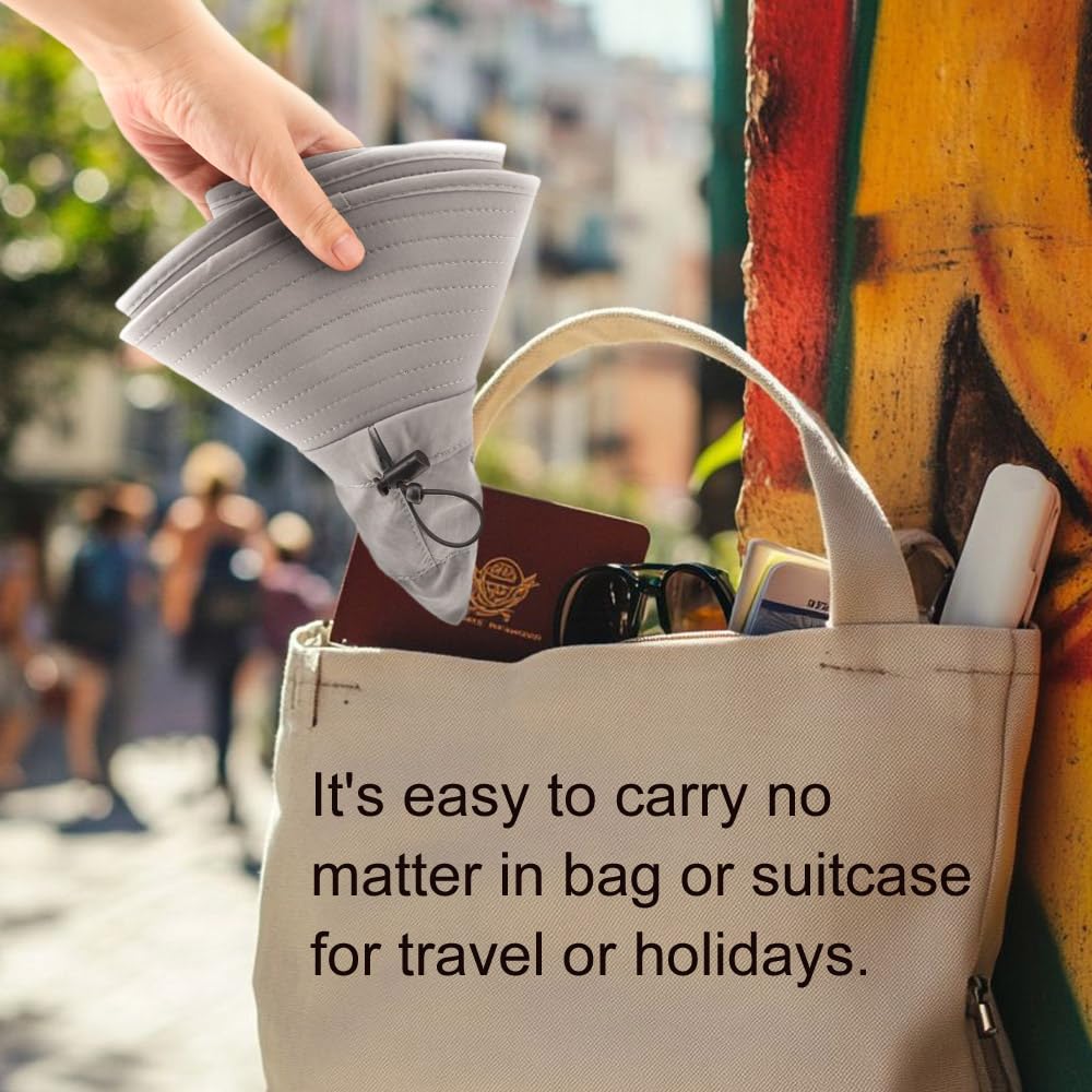 Summer Sun Hats for Women Men Waterproof Foldable Bucket Hat Mesh Wide Brim Beach Hats Outdoor Fishing Hiking Fishing UPF 50+ - Image 7