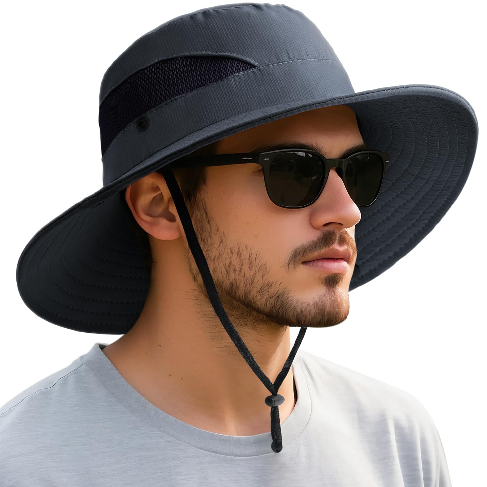 Summer Sun Hats for Women Men Waterproof Foldable Bucket Hat Mesh Wide Brim Beach Hats Outdoor Fishing Hiking Fishing UPF 50+ - Image 8