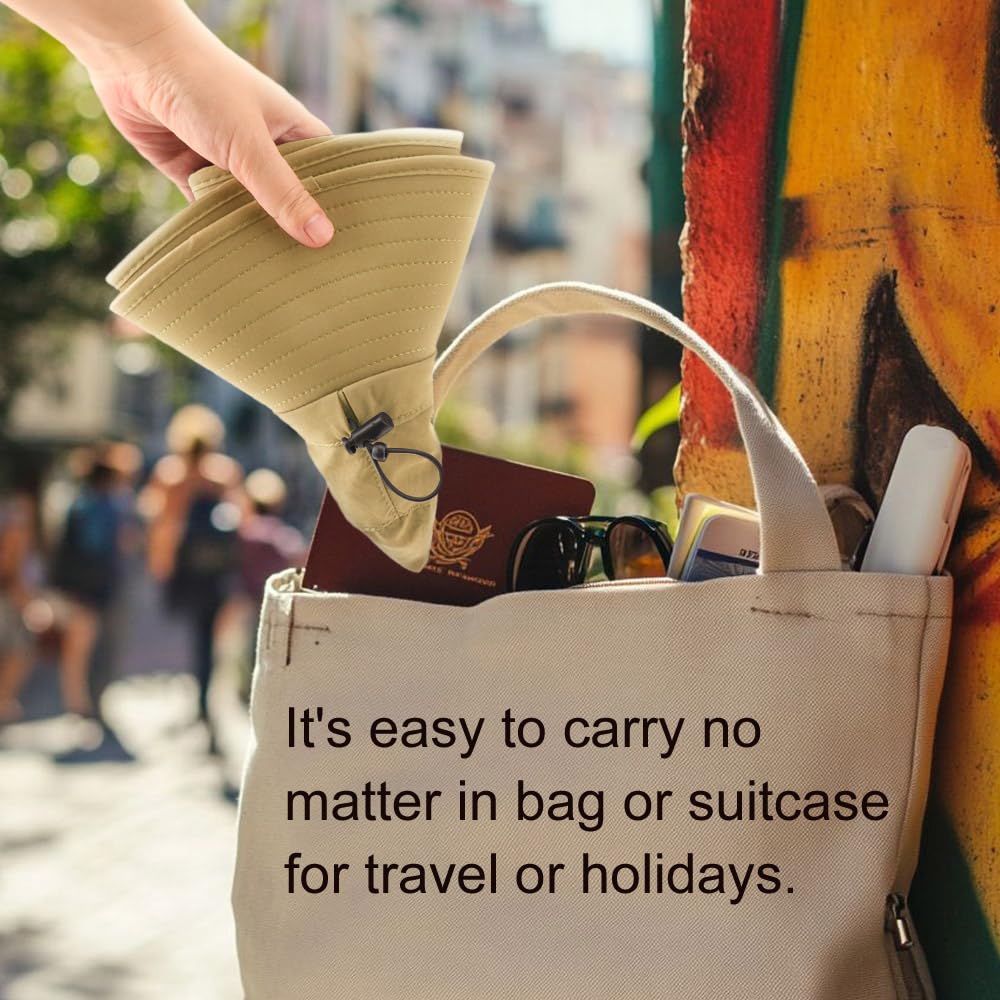 Summer Sun Hats for Women Men Waterproof Foldable Bucket Hat Mesh Wide Brim Beach Hats Outdoor Fishing Hiking Fishing UPF 50+ - Image 7