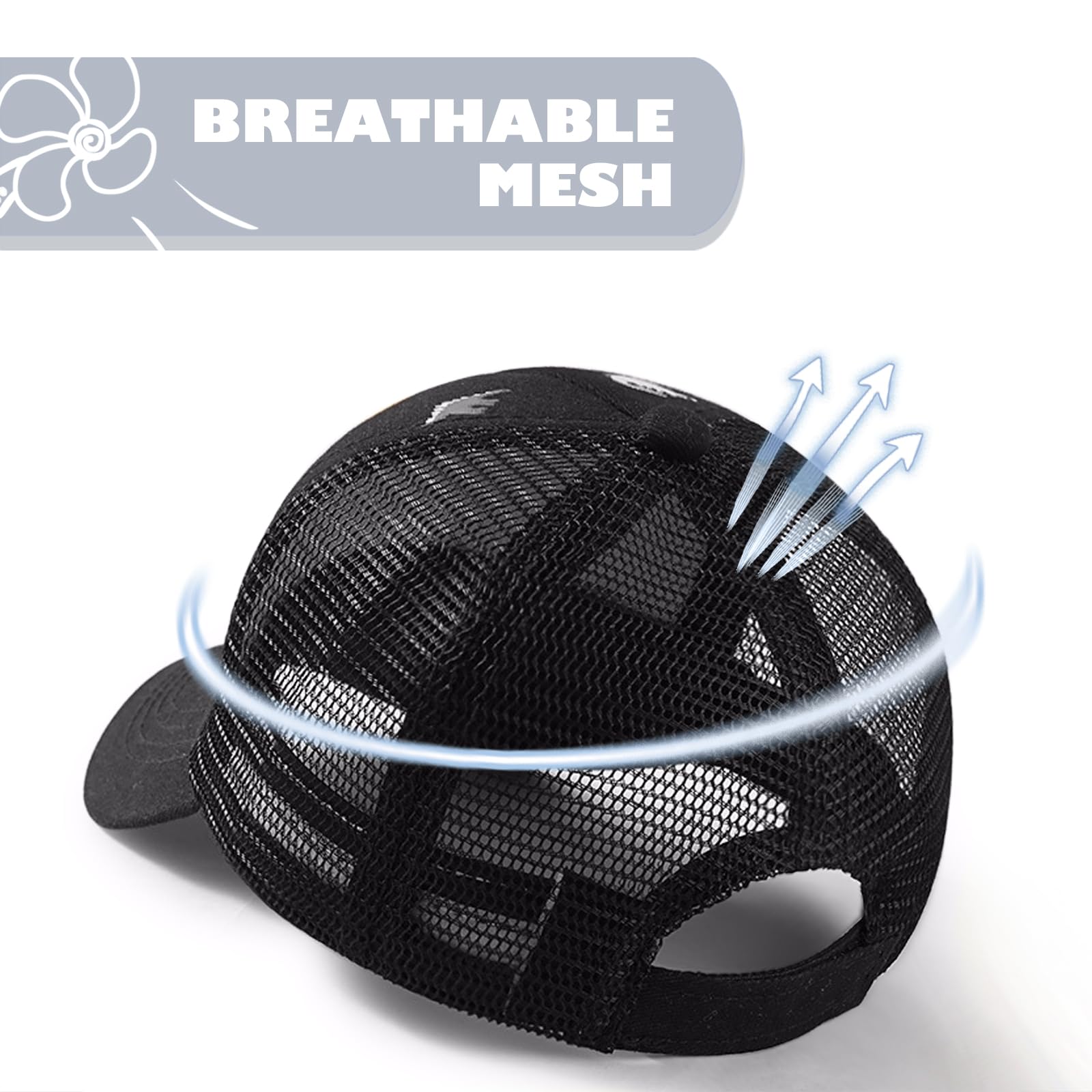 Toddler Baseball Hat with Mesh Adjustable Dinosaur Printed Trucker Hat Outdoor Beach Summer Infant Sun Cap for Kid Boy - Image 4